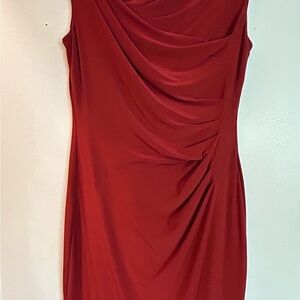 Ralph Lauren Blue Label One Shoulder Red Dress